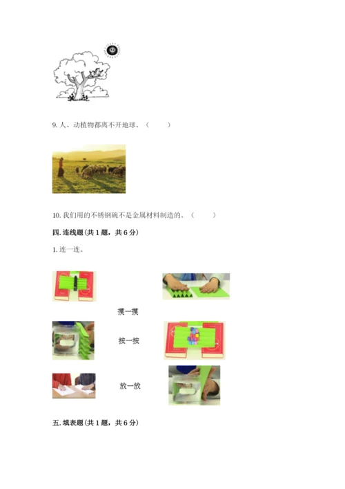 教科版二年级上册科学期末测试卷精品附答案.docx