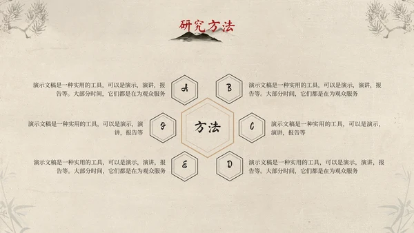 传统中国风开题报告毕业答辩通用PPT