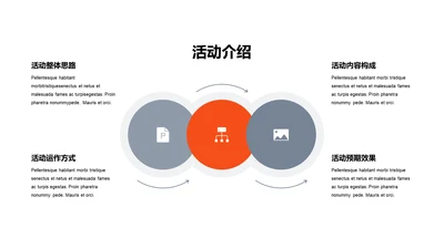 单色扁平4项活动介绍
