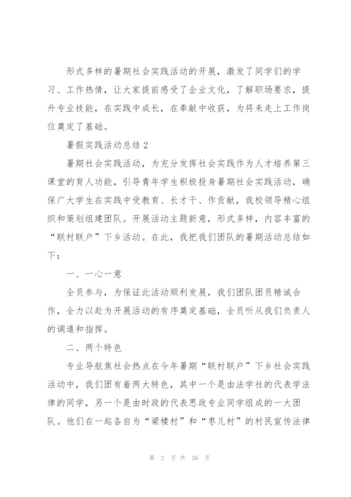 暑假实践活动总结（10篇）.docx