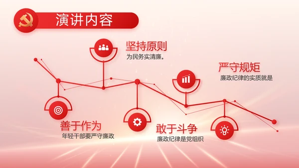 红色党建党支部党员大会工作总结动态PPT