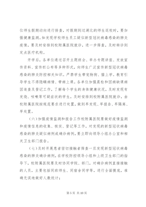 学校肺炎疫情应急预案总结.docx