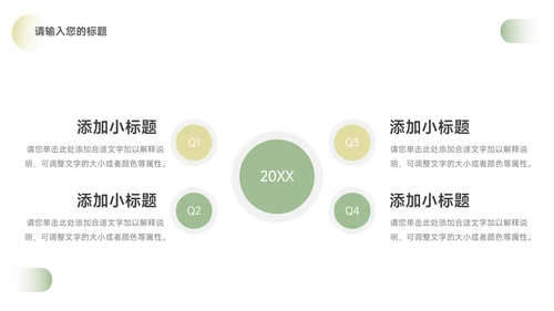 绿色简洁大气年终总结汇报PPT模板