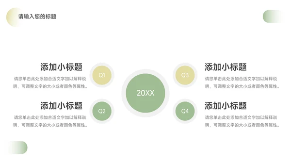绿色简洁大气年终总结汇报PPT模板