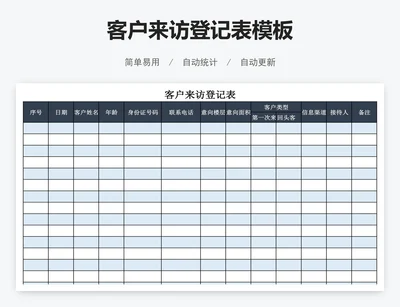 客户来访登记表模板