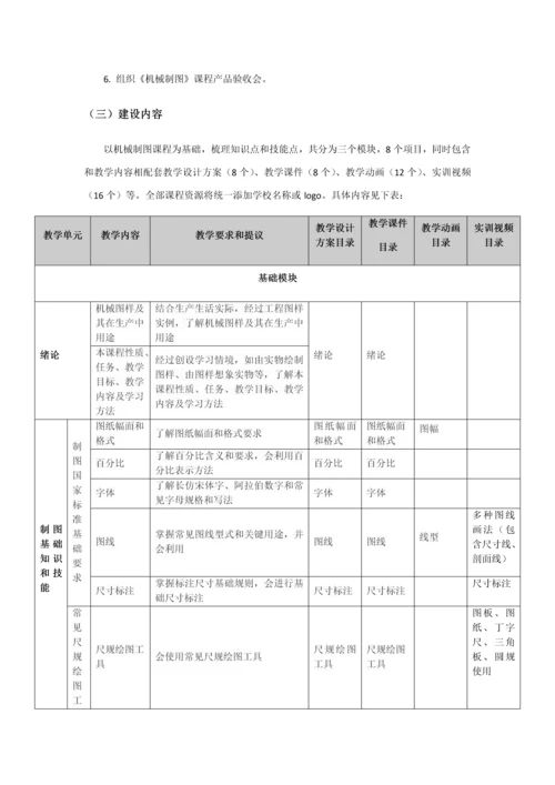 机械制图课程建设专项方案.docx