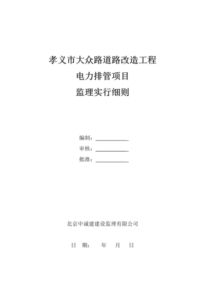 电力排管监理标准细则.docx