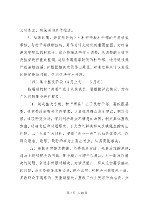 镇委会两评一树指导方案.docx