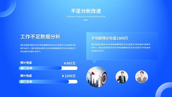 蓝色渐变科技风工作总结工作汇报ppt模板