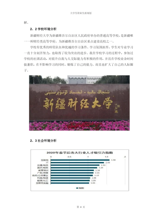 11页4800字新闻学专业职业生涯规划.docx