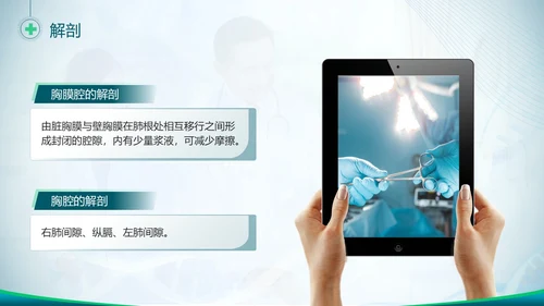 胸腔闭式引流管的护理蓝色绿色简约商务医疗胸腔闭式引流管护理PPT护理查房