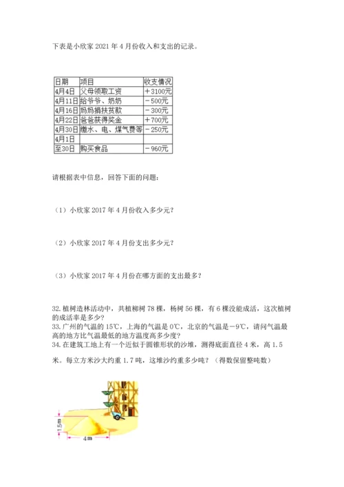 六年级小升初数学解决问题50道【典优】.docx