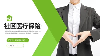 社区医疗保险保障工作总结汇报动态ppt模板