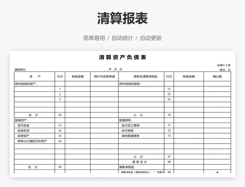 清算报表