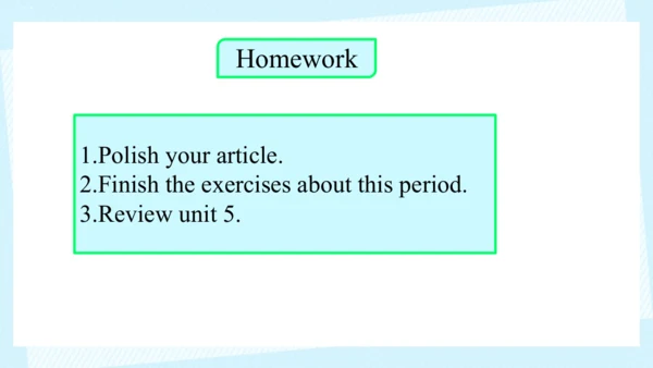 Unit 5 Section B 3a-3c Writing 课件（人教八下Unit5 What w