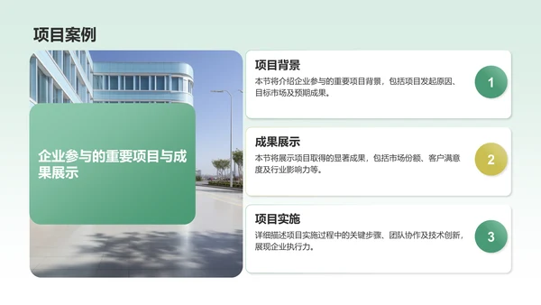 绿色商务风企业核心竞争力与市场定位展示PPT模板