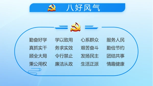 蓝色党建党支部年年终总结述职报告PPT