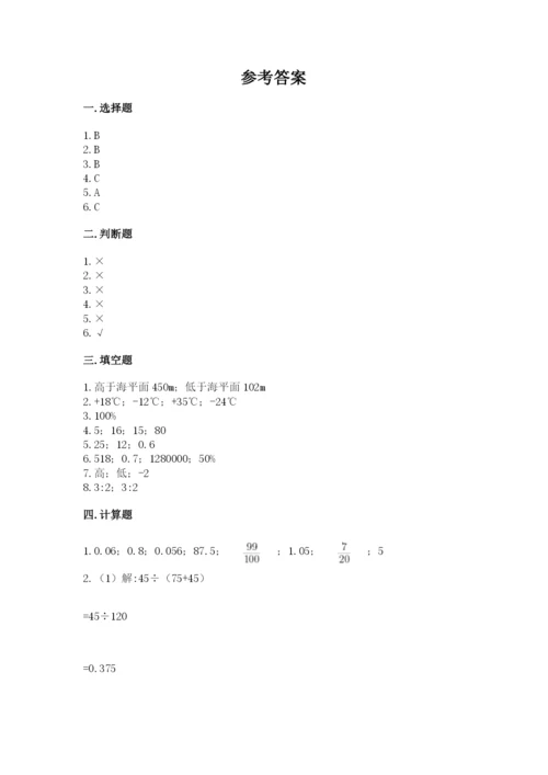 人教版六年级下册数学期末测试卷及完整答案【精品】.docx