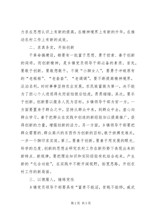 对乡镇党员领导干部保持先进性的思考 (3).docx