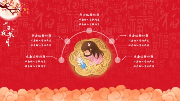 红色中国风中秋节文化介绍通用PPT模板