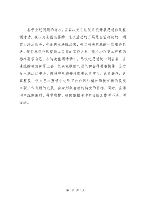 思想作风整顿心得.docx