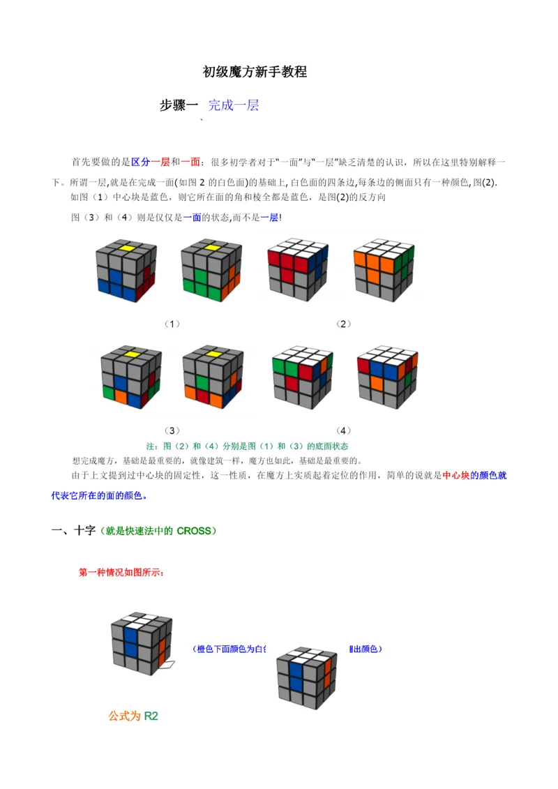 最新新手魔方公式图解.docx