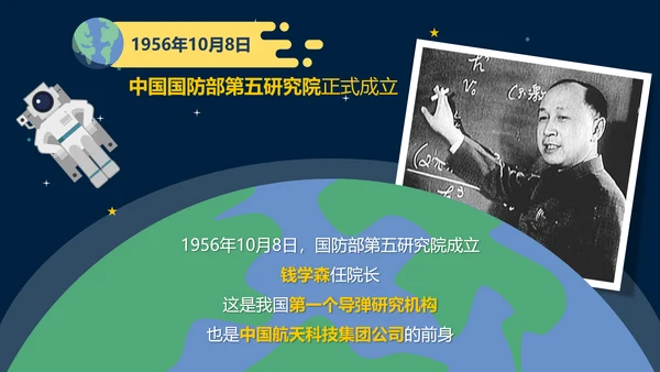 可爱卡通中国航天发展史教学PPT课件