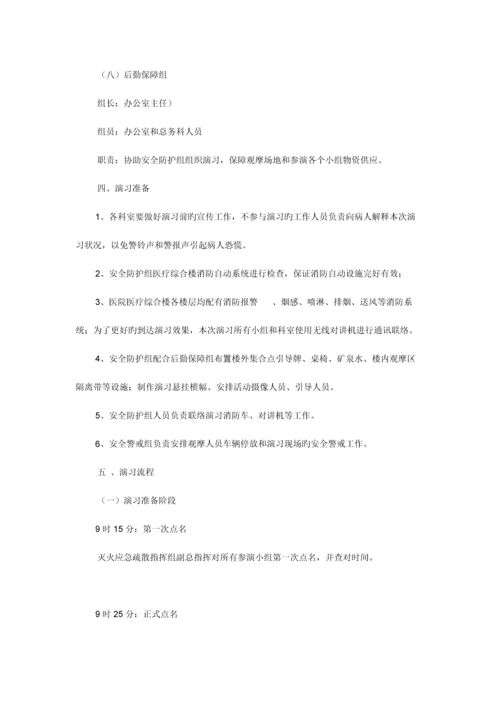 医院消防灭火应急疏散演练方案.docx