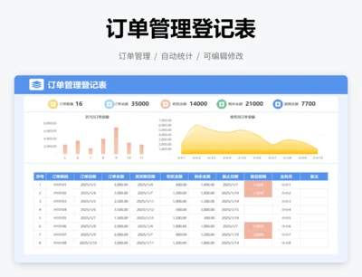 订单管理登记表