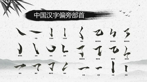中国风书法文墨书卷气息通用PPT模板