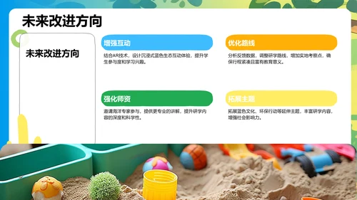 蓝色研学旅行精彩回顾PPT模板