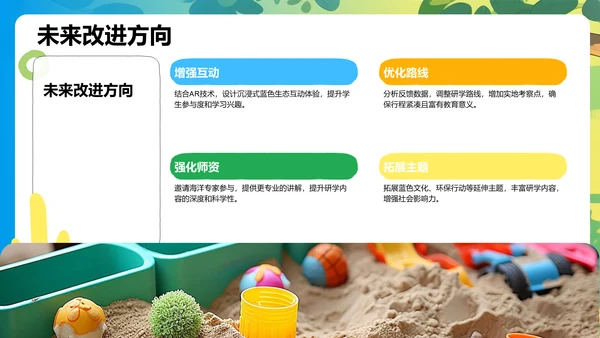 蓝色研学旅行精彩回顾PPT模板