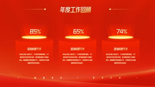 蛇年大吉红色喜庆企业年会颁奖典礼PPT模板-