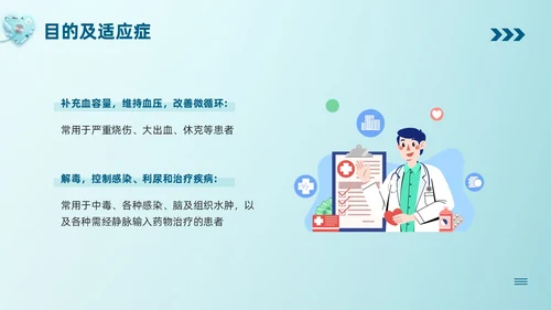 蓝色卡通静脉输液培训PPT模板宣传PPT动态PPT