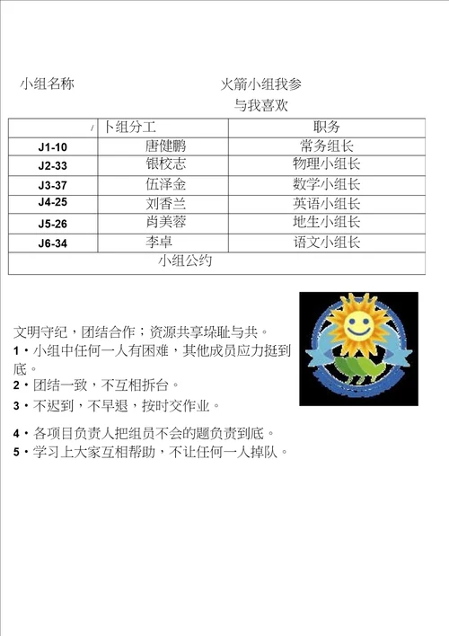 高效课堂分组教学组名组规组训