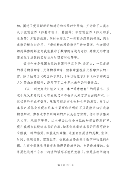 从一到无穷大读后感.docx