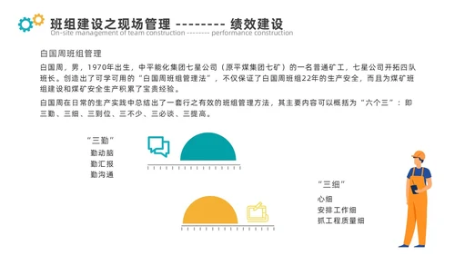 青黄色简约煤矿班组建设ppt模板