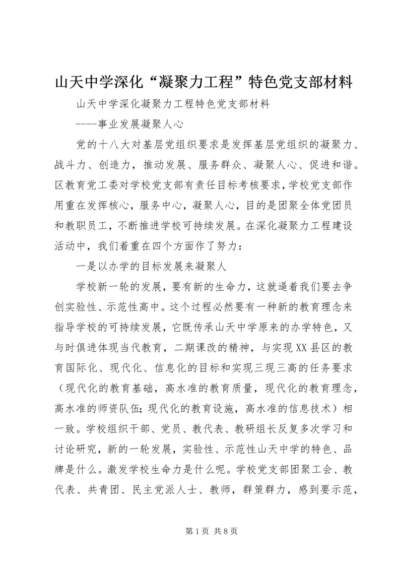 山天中学深化“凝聚力工程”特色党支部材料.docx