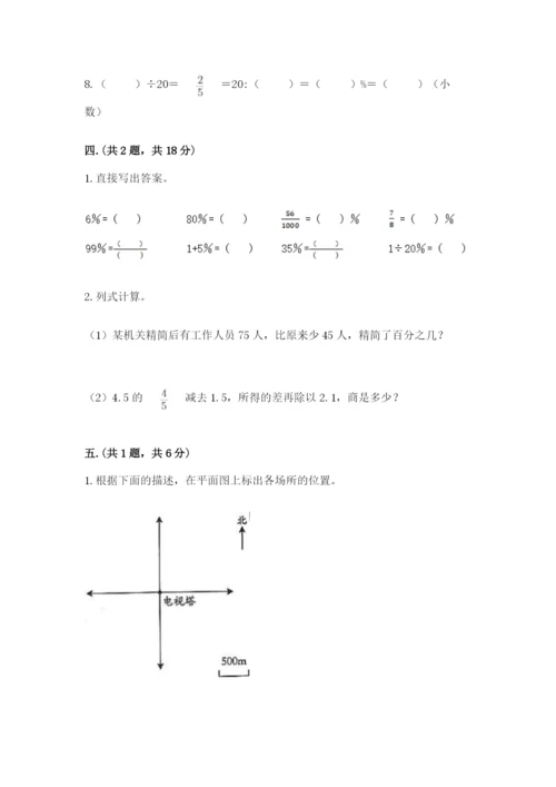 小学六年级数学期末自测题附答案【达标题】.docx