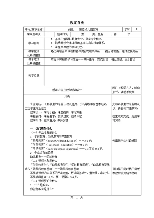 幼儿园教育基础全套教学课件