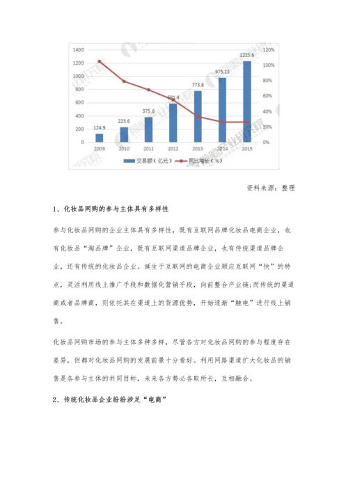 化妆品行业电子商务渠道分析-化妆品网购发展前景看好.docx