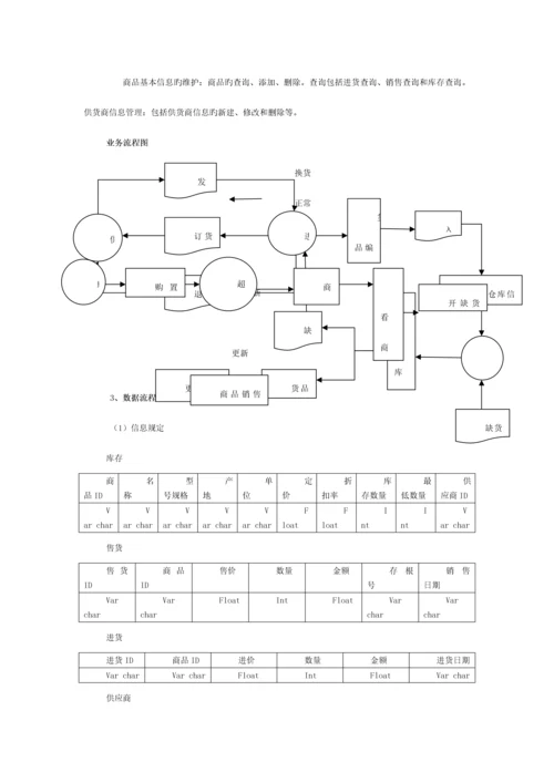 小型自选商场综合管理系统系统设计之数据库设计模板.docx