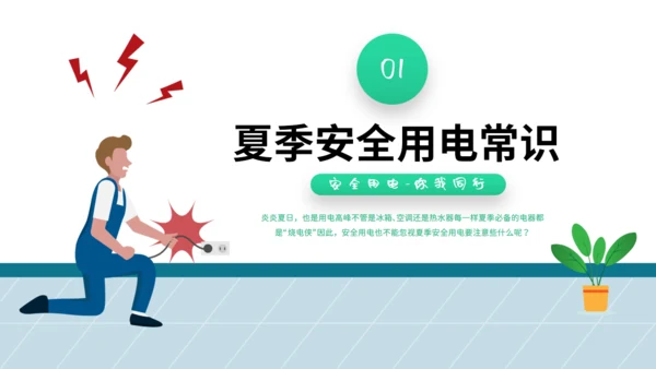 夏季用电安全教育宣传通用PPT课件