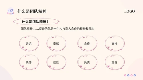 粉紫插画护理团队与文化建设PPT模板宣传PPT动态PPT团团队建设