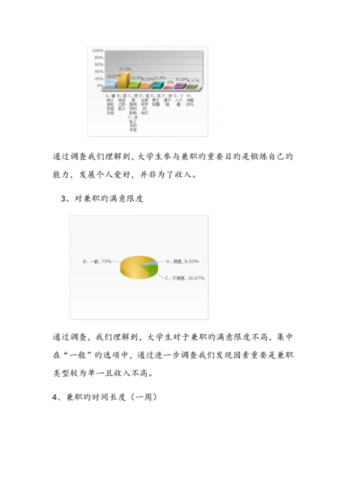 大学生课外兼职情况问卷调查汇总报告.docx