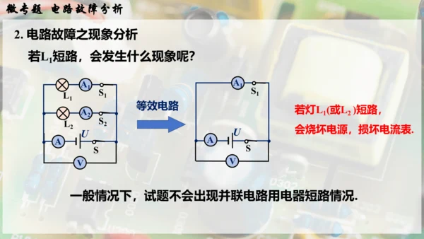 人教版 初中物理 九年级全册 第十六章 电压   电阻 微专题  电路故障分析课件（33页ppt）