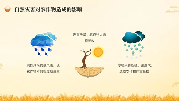 黄色水彩插画农民丰收节主题班会PPT