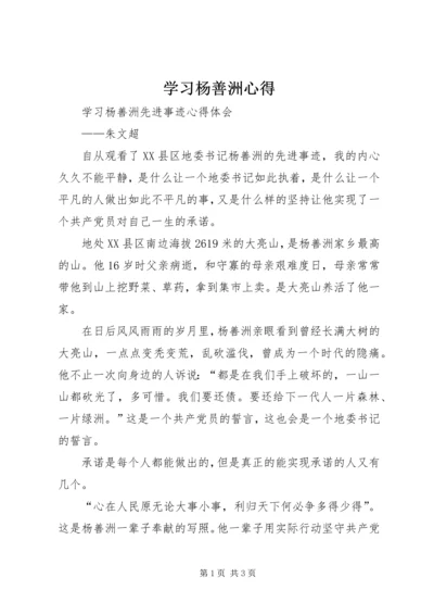 学习杨善洲心得.docx