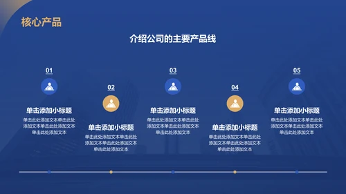 蓝色商务风公司介绍PPT模板