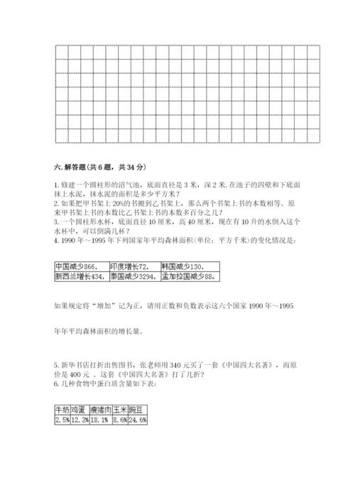 冀教版六年级下册数学 期末检测卷新版.docx